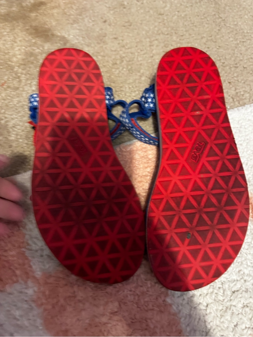 Teva Navy Blue and Red Star-Print Sport Sandals - Picture 4 of 7